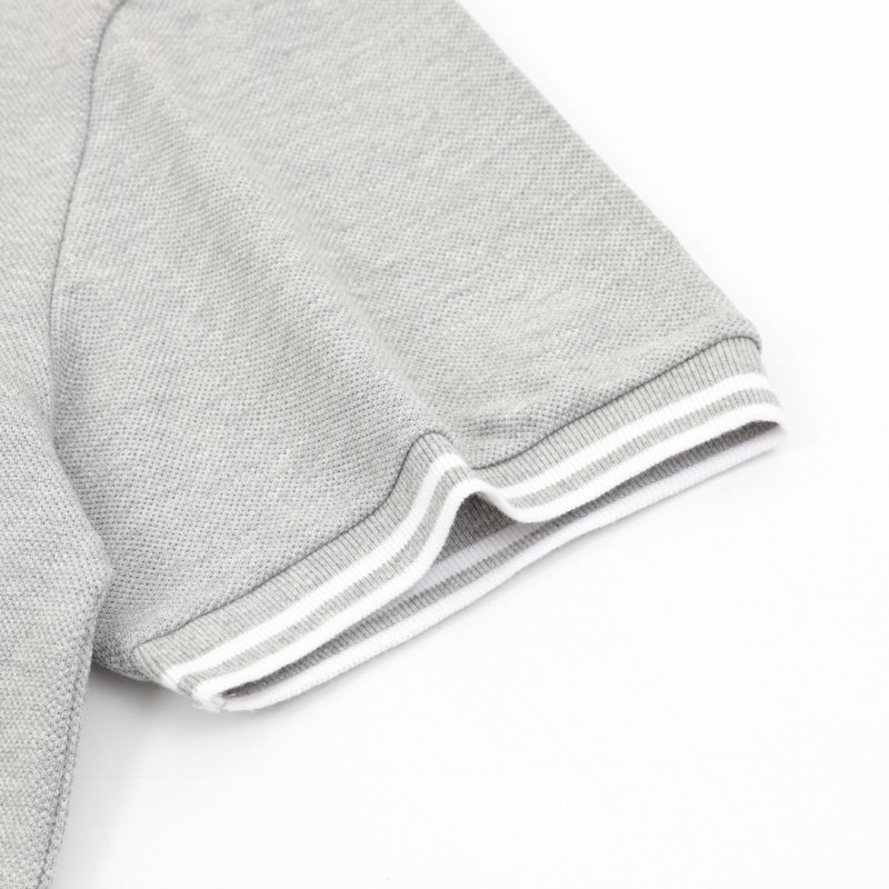 Dior Cursive Logo Embroidered Polo Shirt Grey view