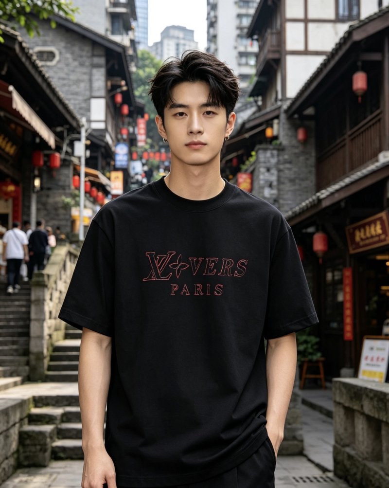 Xveers Paris Black T-Shirt view