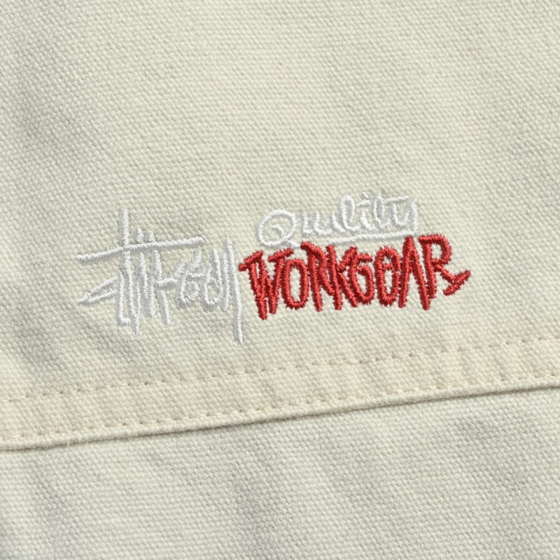 Cream Oversized Zip-Up Jacket with Embroidered Logo view