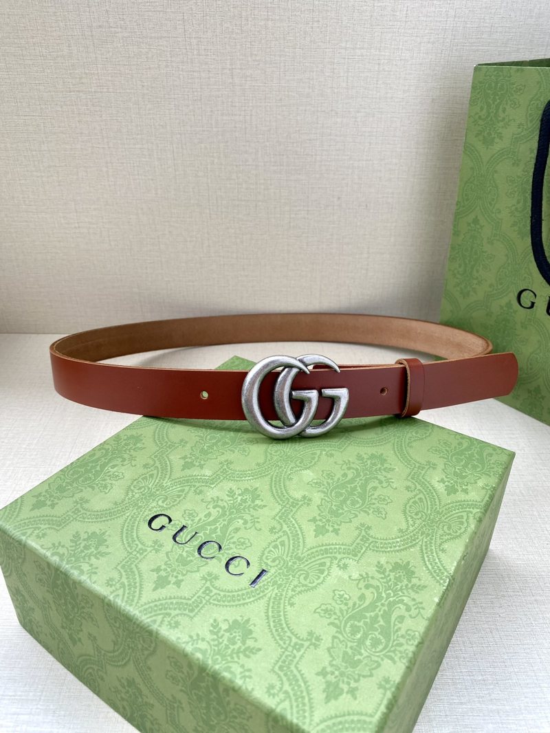 Gucci Double G Buckle Leather Belt - Brown view