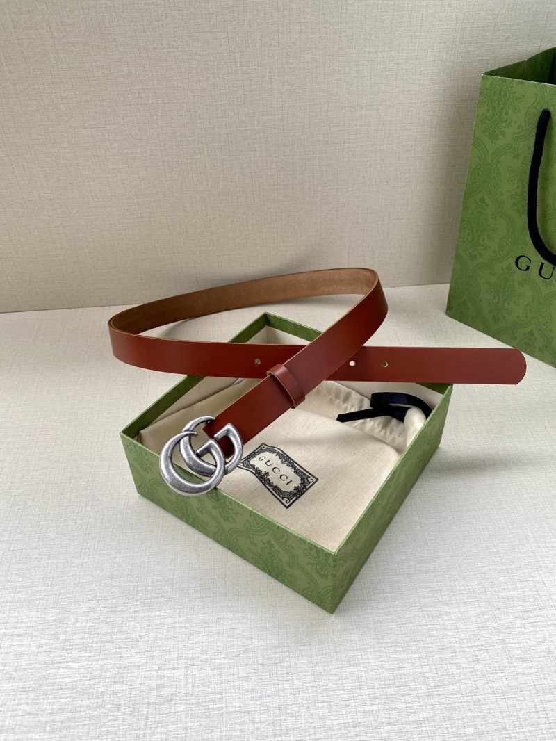 Gucci Double G Buckle Leather Belt - Brown view