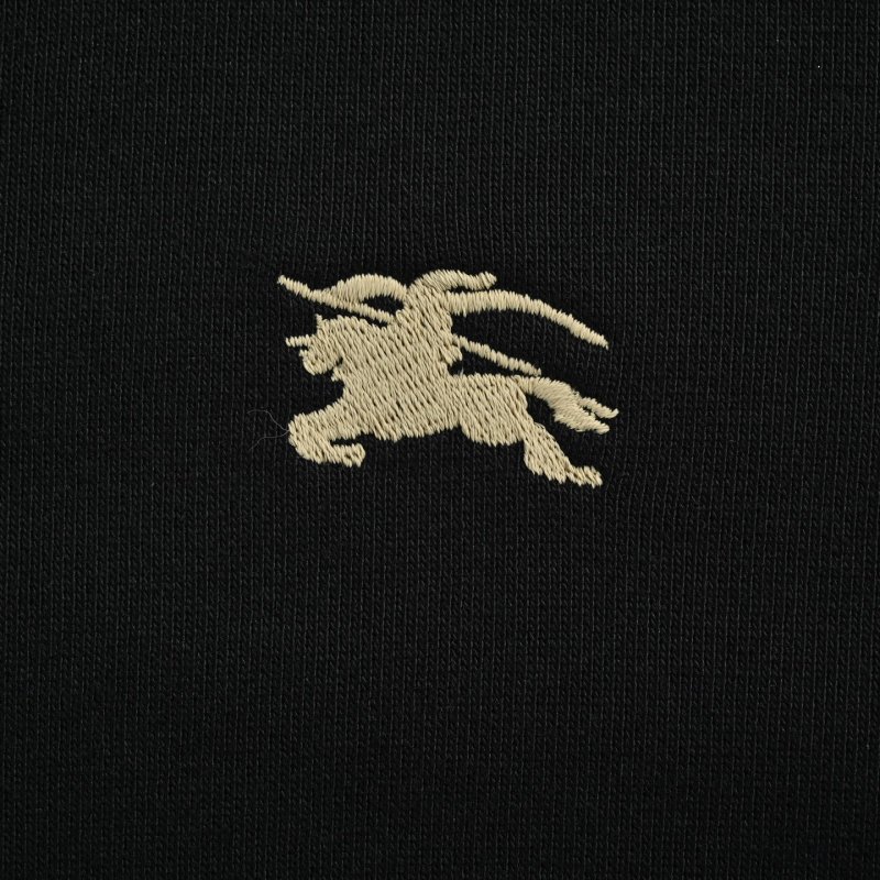 Burberry Black Zip Hoodie Jacket with Gold Logo view