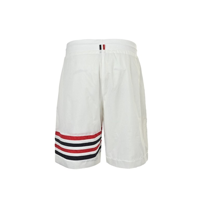 White Shorts with Red Navy Stripe Detail view