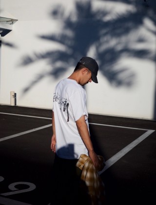 Stüssy Signature Script Cream Short Sleeve T-Shirt view 4