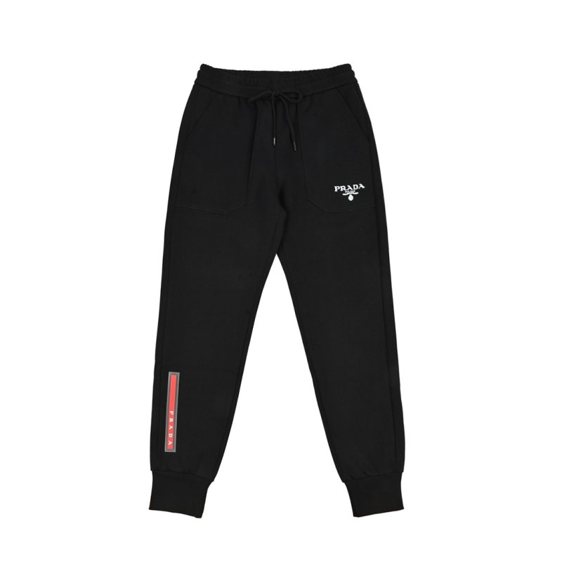 Prada Black Cargo Pants with Logo Embroidery view