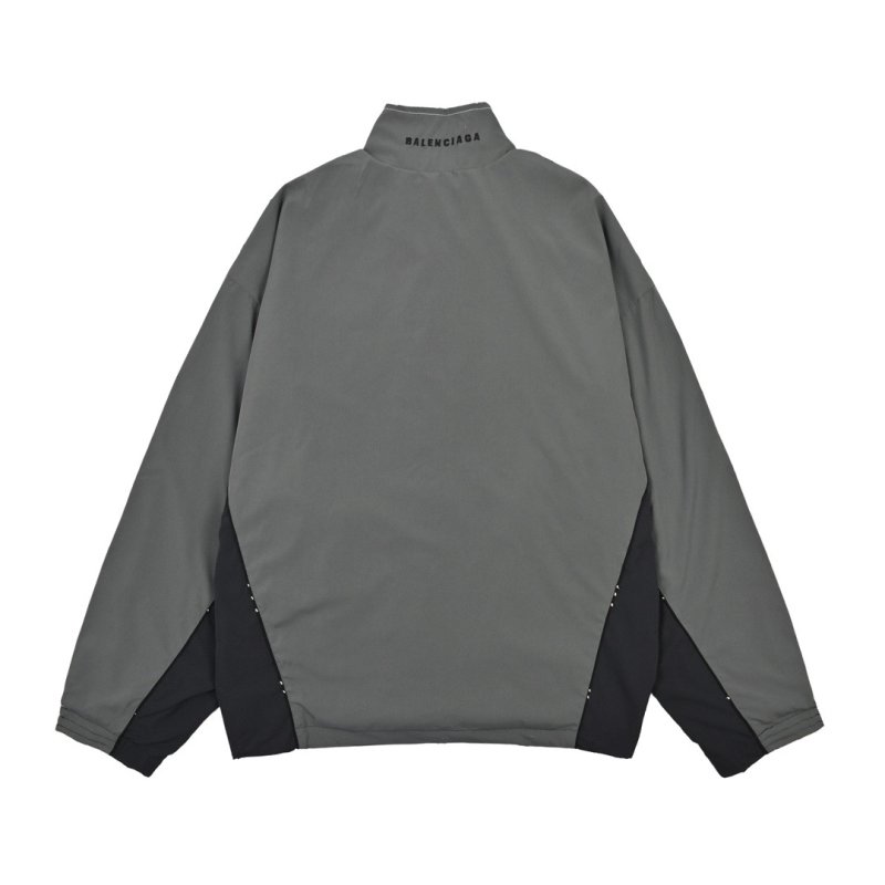 White Black Stripe Zip-Up Track Jacket view