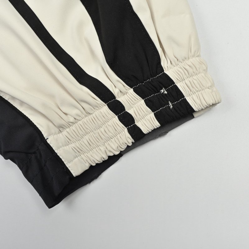 White Black Stripe Zip-Up Track Jacket view