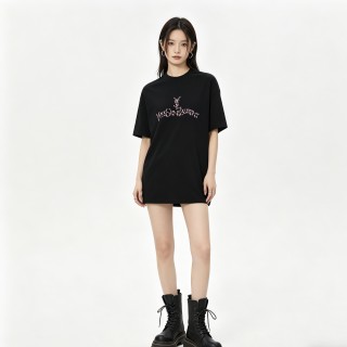 YSL Black Logo Graphic T-Shirt view 4