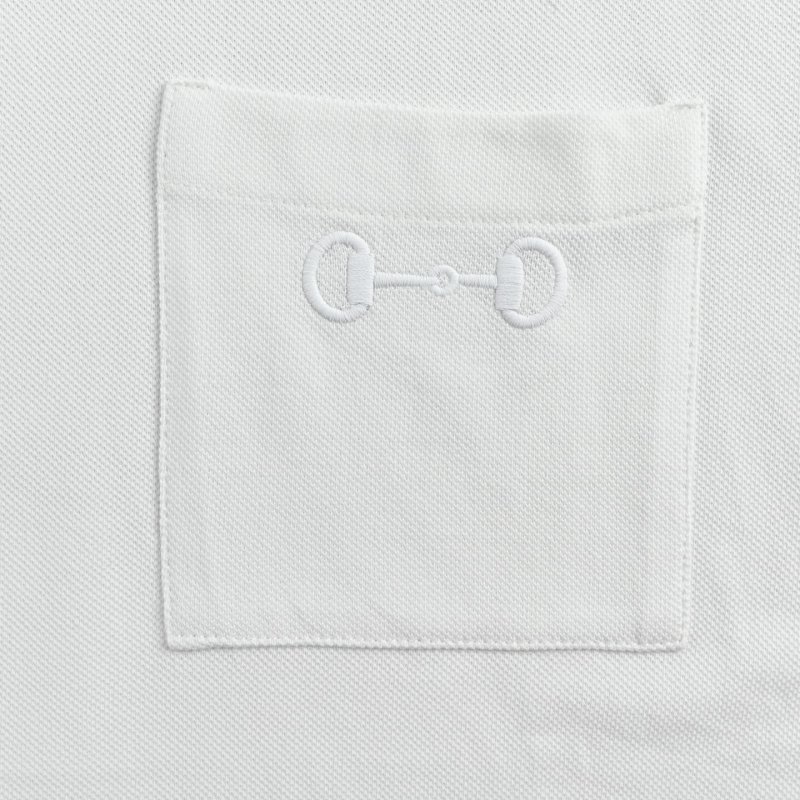 Gucci Horsebit Embroidered Pocket Cream T-Shirt view
