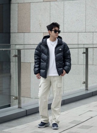 Nike Black Puffer Down Jacket