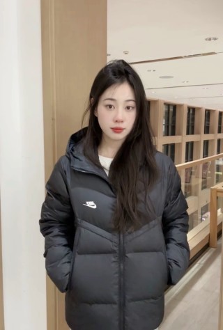 Nike Black Puffer Down Jacket view 3