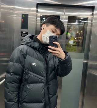 Nike Black Puffer Down Jacket view 6