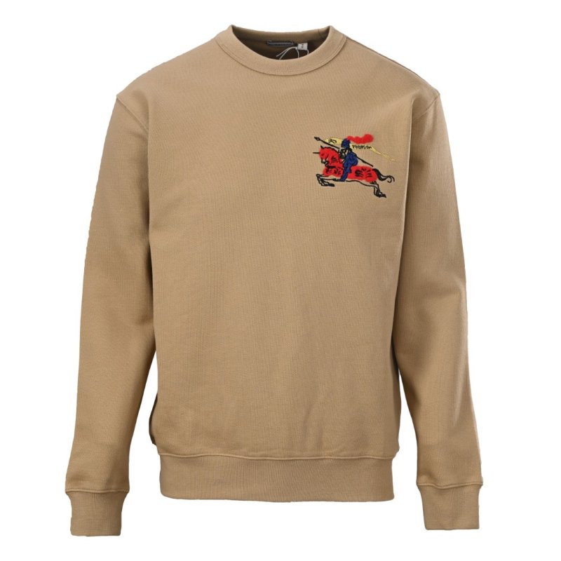 Burberry Equestrian Knight Embroidered Sweatshirt Camel