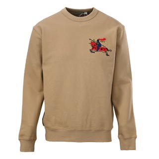 Burberry Equestrian Knight Embroidered Sweatshirt Camel
