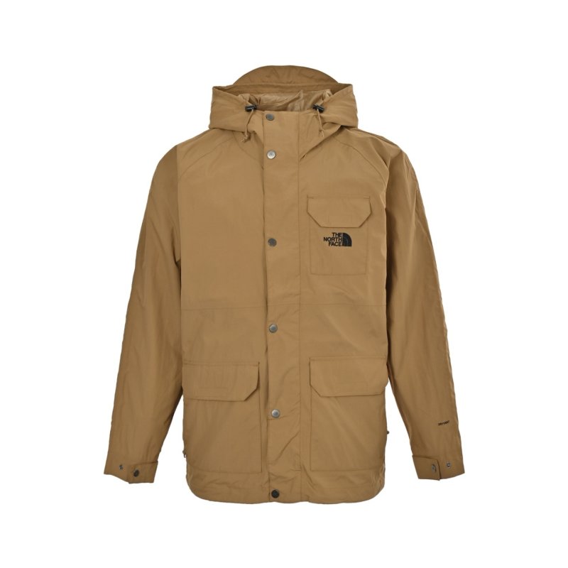 The North Face Khaki Windbreaker Hooded Jacket view