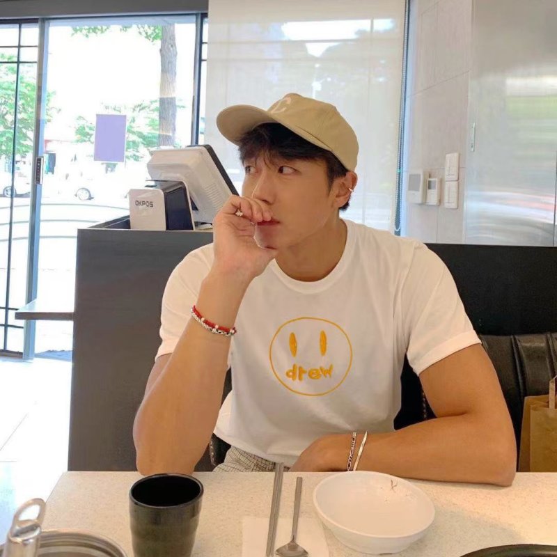 Drew Smiley Face Logo White T-Shirt view