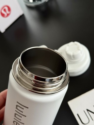 Lululemon Back to Life Insulated Bottle White 16oz view 7