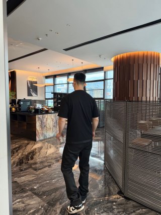 Prada Black Short Sleeve T-Shirt with Chest Pocket view 2