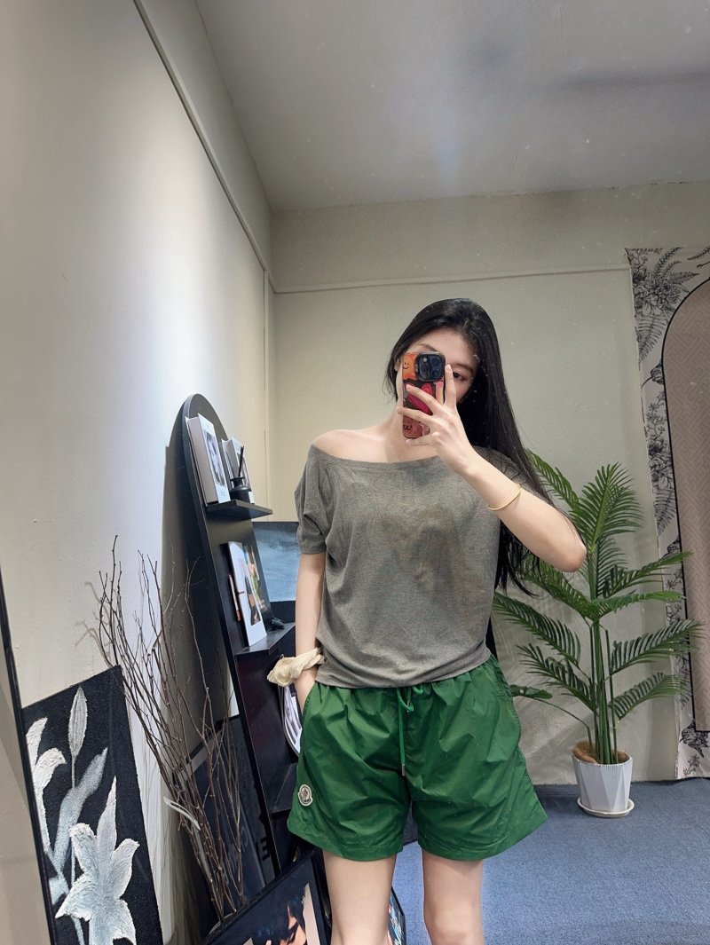 Green Drawstring Shorts view