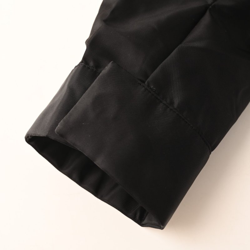 Black Nylon Zip-Up Windbreaker Jacket view