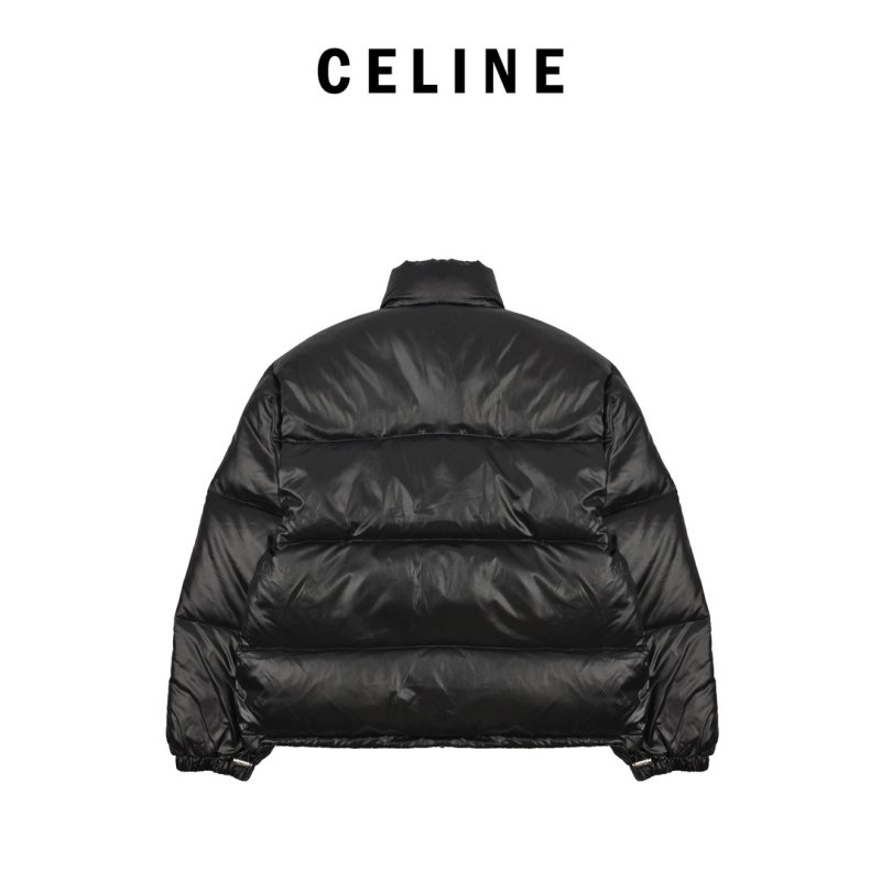 Black Puffer Down Jacket with Logo view