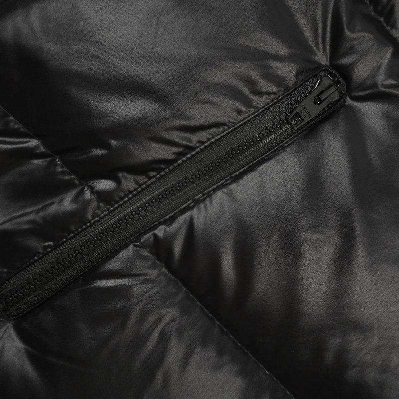 Black Puffer Down Jacket with Logo view