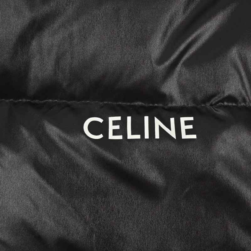 Black Puffer Down Jacket with Logo view