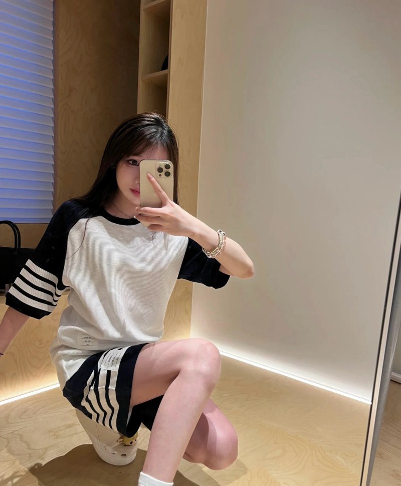Adidas Black & White Striped Athletic Shorts