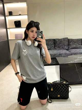 Thom Browne Tennis Puppy Grey T-Shirt view 2