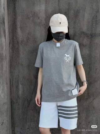 Thom Browne Tennis Puppy Grey T-Shirt view 5