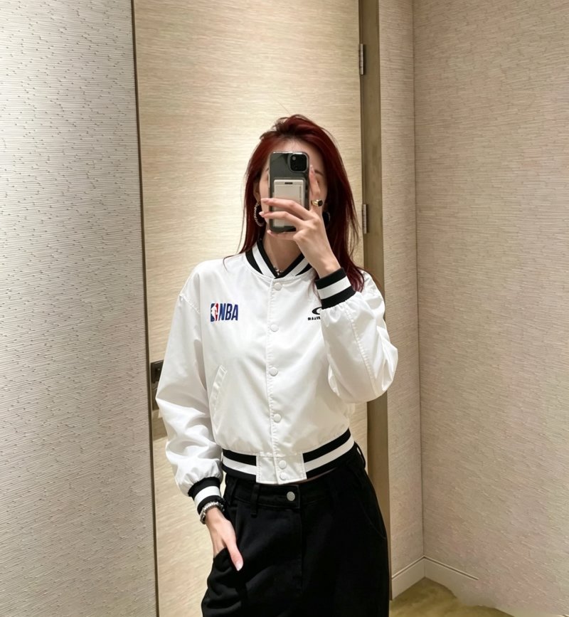 NBA Inspired White Satin Bomber Jacket