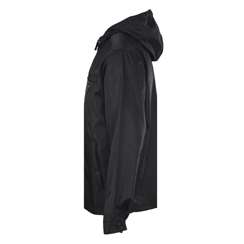 Prada Black Nylon Zip Hoodie Jacket view