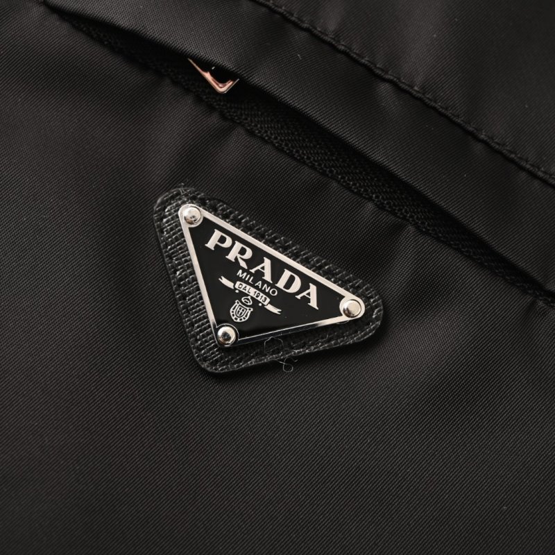 Prada Black Nylon Zip Hoodie Jacket view