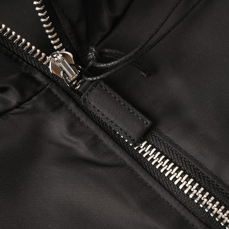 Prada Black Nylon Zip Hoodie Jacket view
