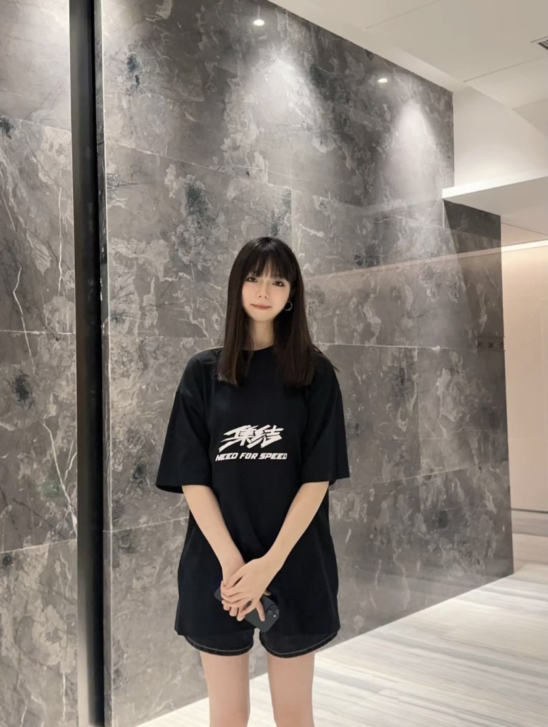 Black Graphic Print Short Sleeve T-Shirt with Yellow Accent view