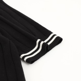 Loro Piana LP Black Crew Neck Short Sleeve Knit T-Shirt view 4
