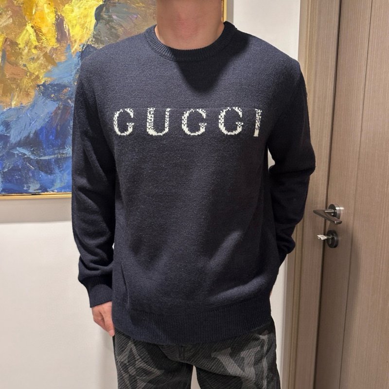 Gucci Navy Logo Crewneck Sweatshirt view