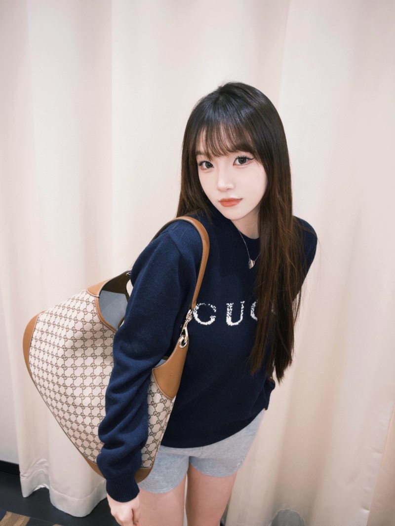 Gucci Navy Logo Crewneck Sweatshirt view