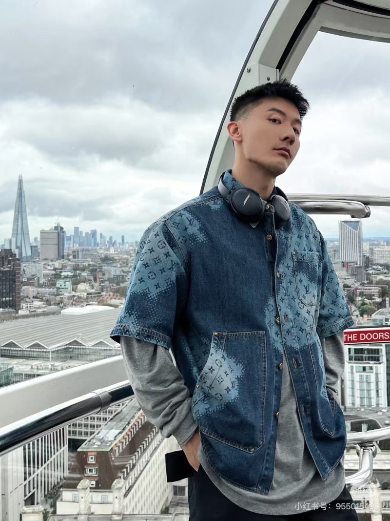 Louis Vuitton Monogram Denim Shirt Blue