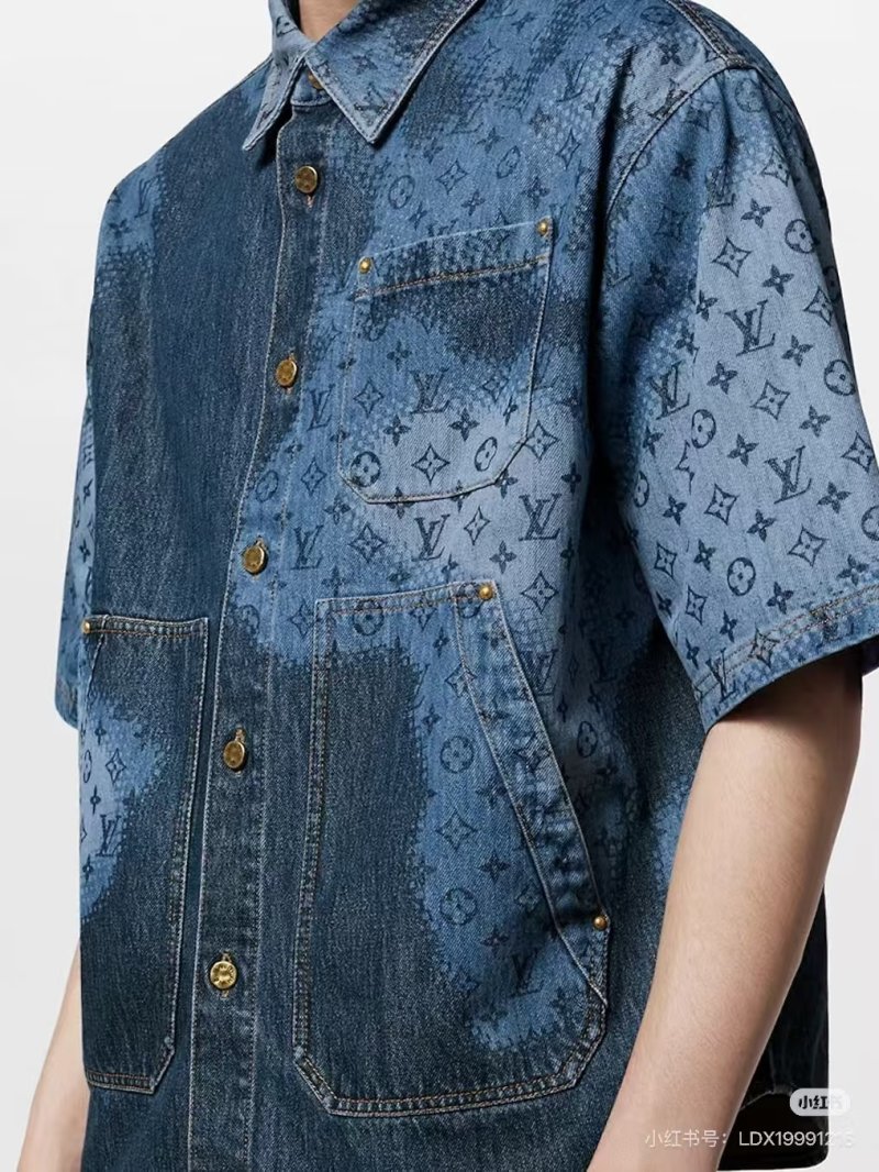 Louis Vuitton Monogram Denim Shirt Blue view
