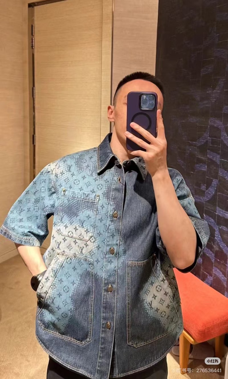 Louis Vuitton Monogram Denim Shirt Blue view