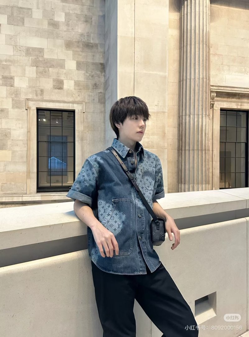 Louis Vuitton Monogram Denim Shirt Blue view