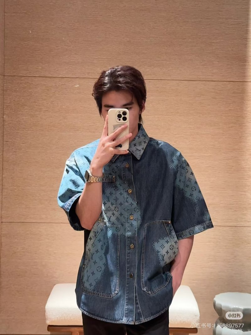 Louis Vuitton Monogram Denim Shirt Blue view