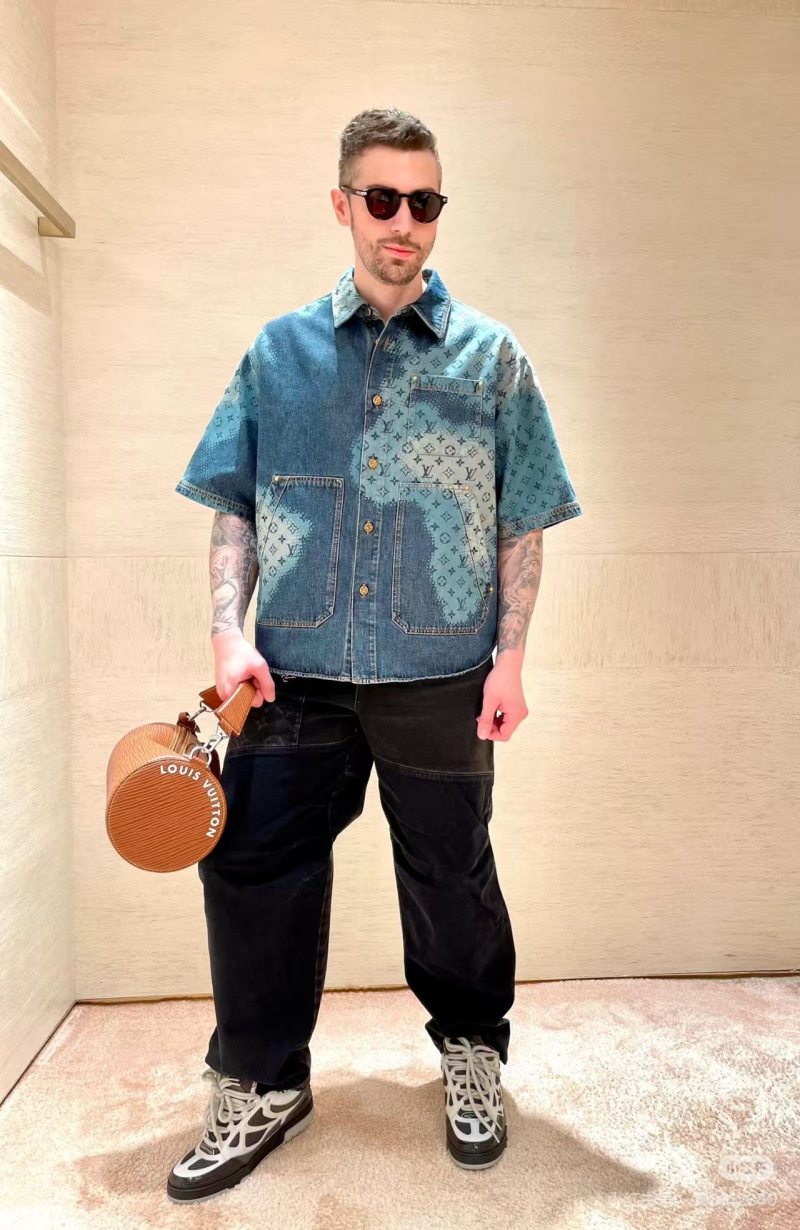 Louis Vuitton Monogram Denim Shirt Blue view