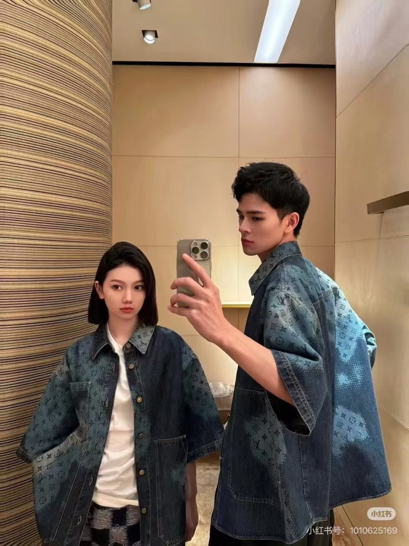 Louis Vuitton Monogram Denim Shirt Blue view