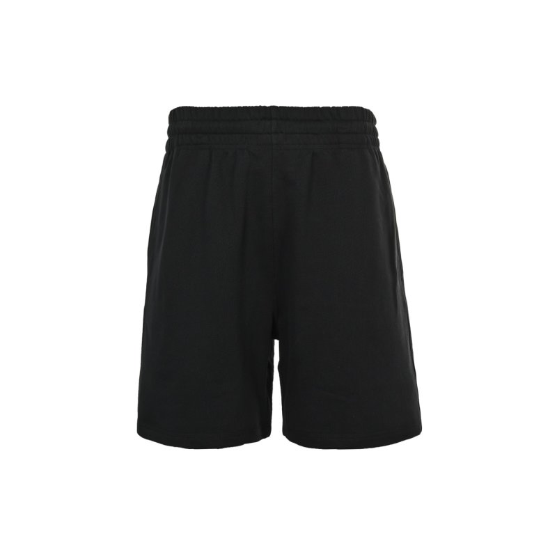 Black Bermuda Shorts with Embroidered Logo view