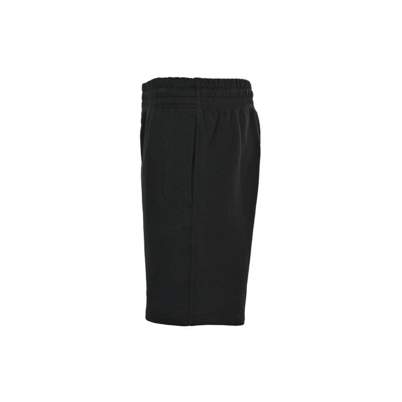 Black Bermuda Shorts with Embroidered Logo view