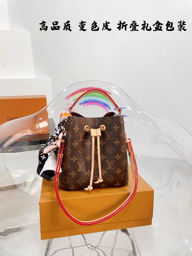 Louis Vuitton Neonoe Monogram Canvas Bucket Bag - Brown