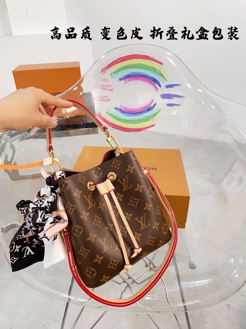 Louis Vuitton Neonoe Monogram Canvas Bucket Bag - Brown view