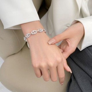 Chanel Silver Chain Link Bracelet view 2